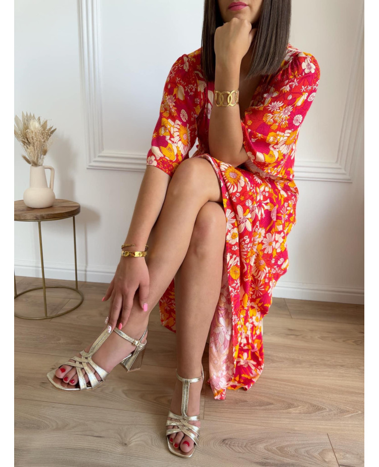 Edna - sandales à talons dorées