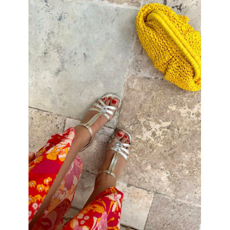 Edna - sandales à talons dorées