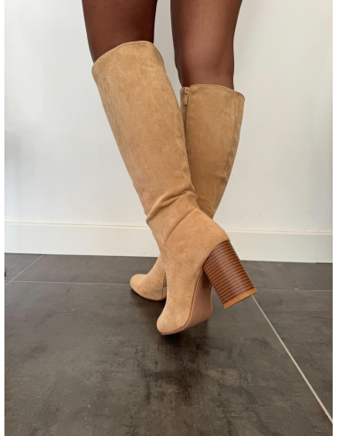 Derna - bottes en daim beige
