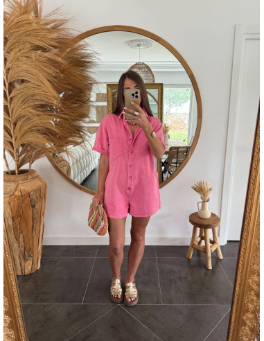 Romane - combishort fuchsia