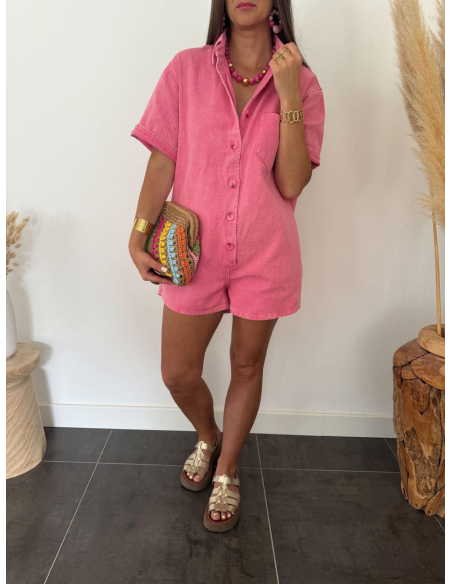 Romane - combishort fuchsia