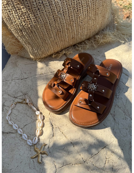 Mahana - sandales soleil camel