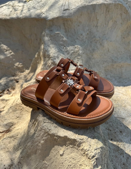 Mahana - sandales soleil camel
