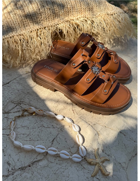 Mahana - sandales soleil camel