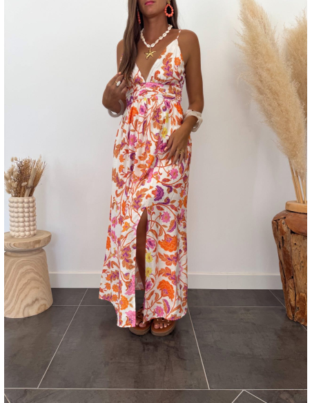 Mahé - robe longue fleurie