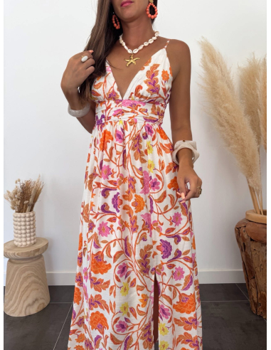 Mahé - robe longue fleurie