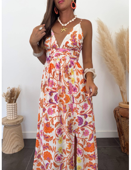 Mahé - robe longue fleurie