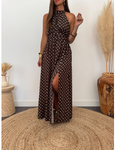 Esther - robe longue à pois 2