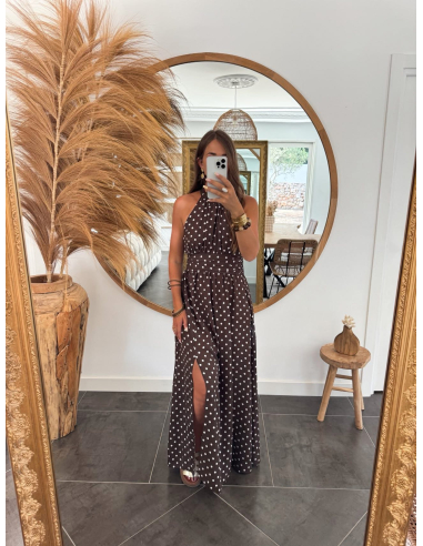 Esther - robe longue à pois