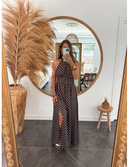 Esther - robe longue à pois