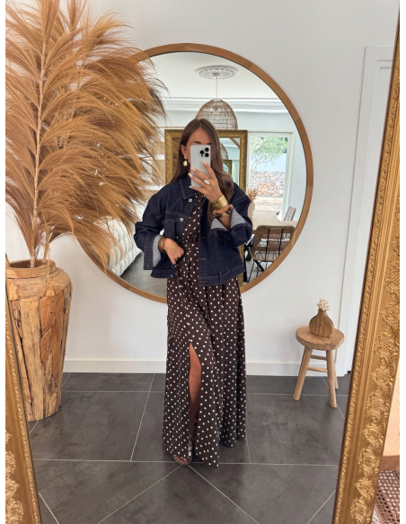 Esther - robe longue à pois