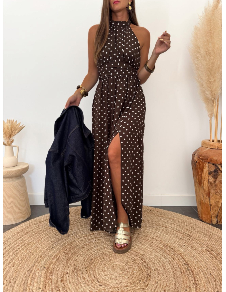 Esther - robe longue à pois