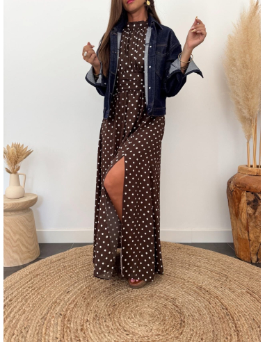Esther - robe longue à pois