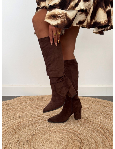 Estelle - bottes hautes choco