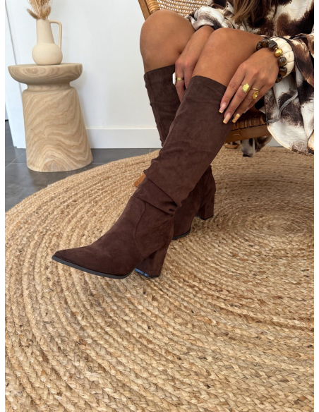 Estelle - bottes hautes choco