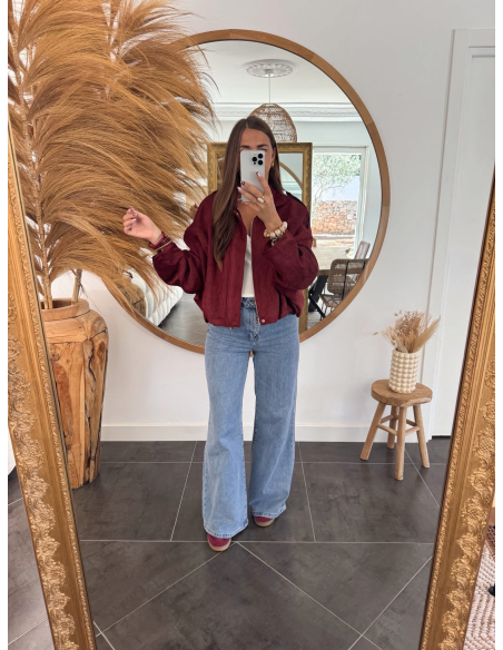 Velizia - veste bomber bordeaux