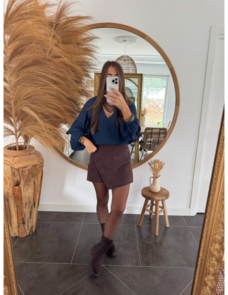 Clementia - blouse bleu marine