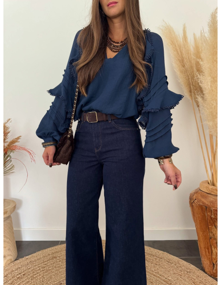 Clementia - blouse bleu marine