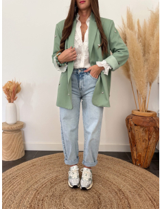 Colby - blazer à cœurs métalliques argentés 2