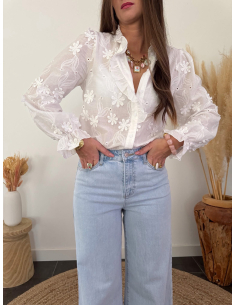 Élise - blouse florale brodée