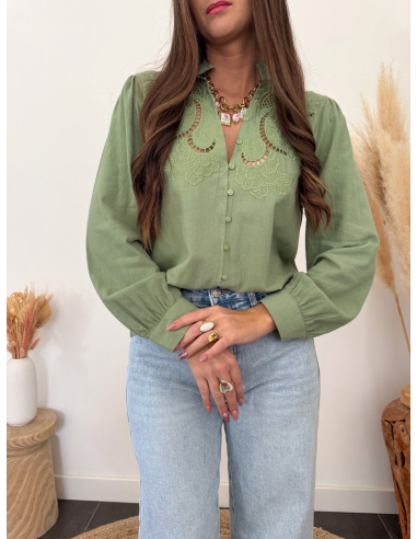 Adélia - blouse brodée