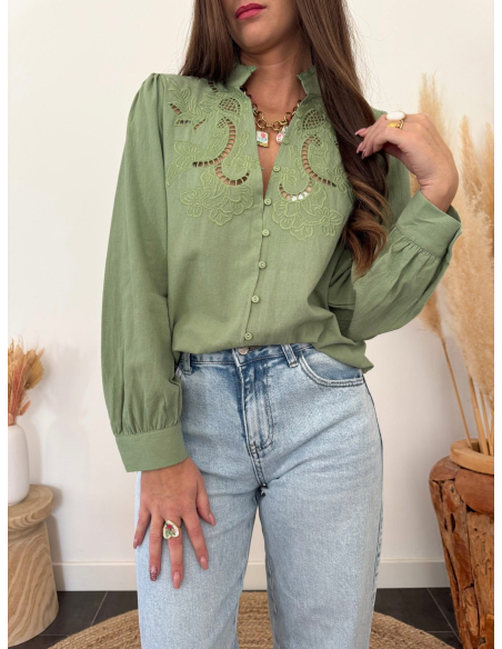 Adélia - blouse brodée