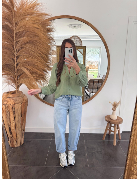 Adélia - blouse brodée