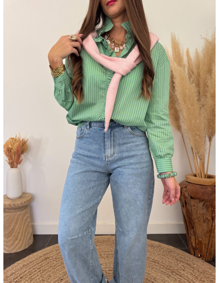 Marin - foulard triangle rose