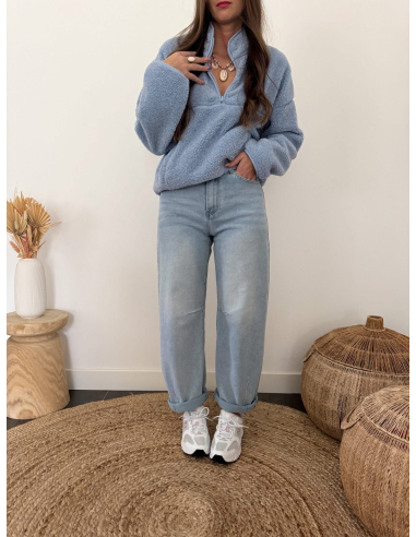 Melania - polaire bleu ciel