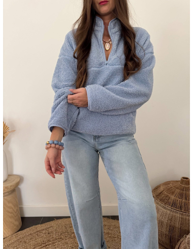 Melania - polaire bleu ciel