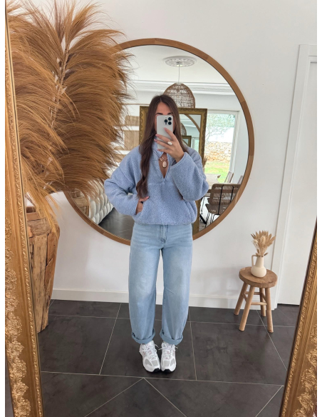 Melania - polaire bleu ciel