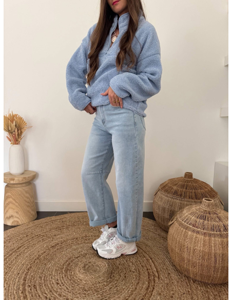 Melania - polaire bleu ciel