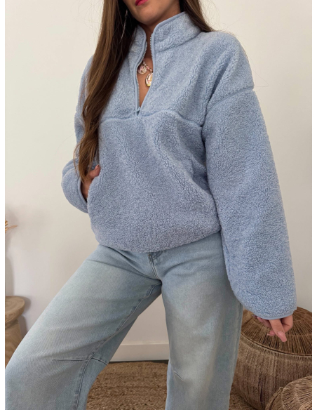 Melania - polaire bleu ciel