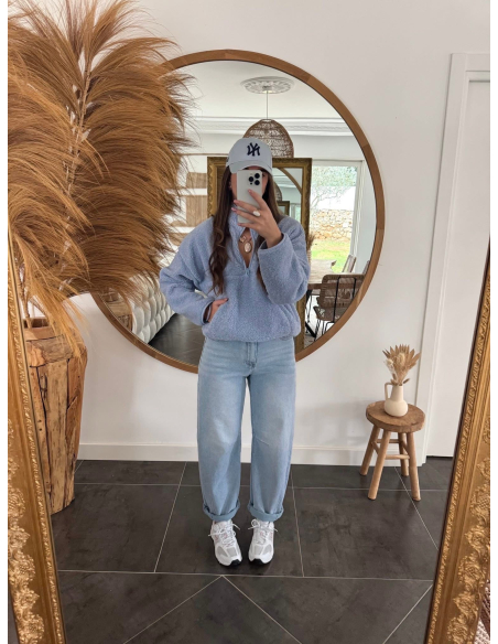 Melania - polaire bleu ciel