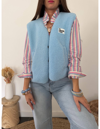 Alicante - gilet bleu sans manches