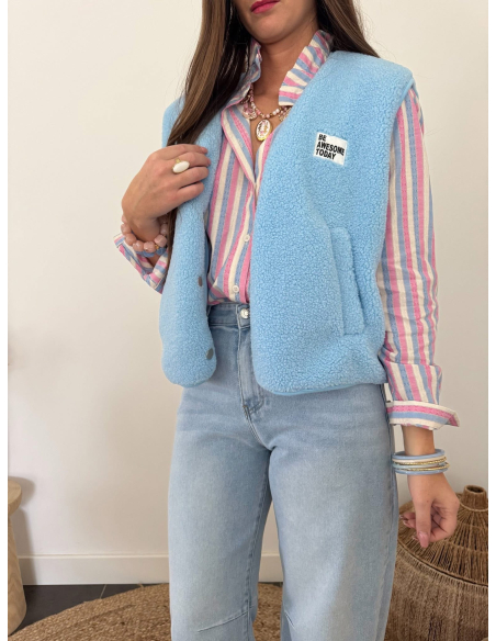 Alicante - gilet bleu sans manches