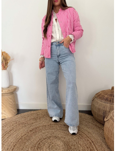 Ozalée - bombers matelassé rose 2