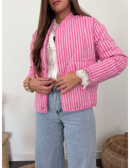 Ozalée - bombers matelassé rose