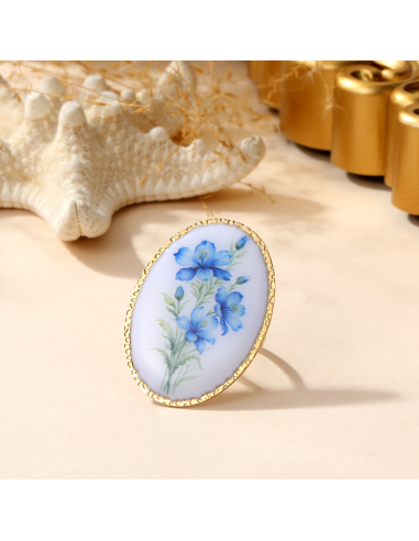 Maria - bague ovale floral