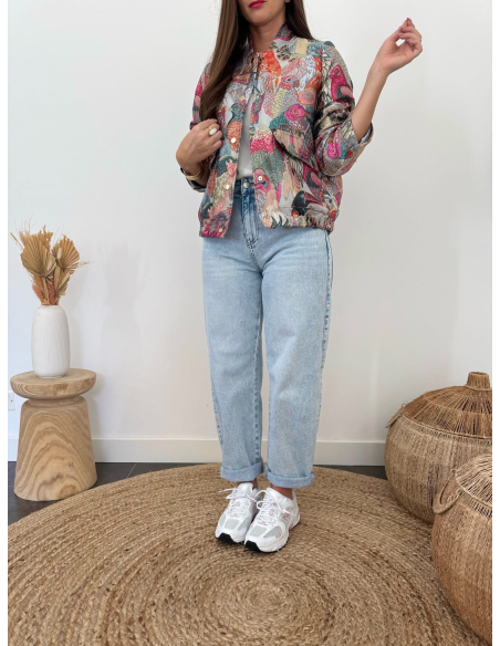 Tropica - bombers jacquard motif oiseaux