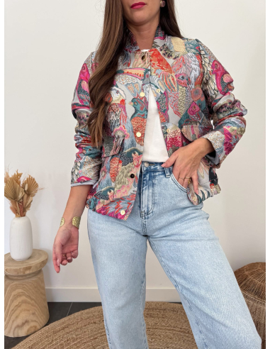 Tropica - bombers jacquard motif oiseaux