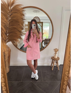 Cybelle - robe en jean rose