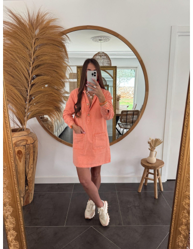 Cybelle - robe en jean orange