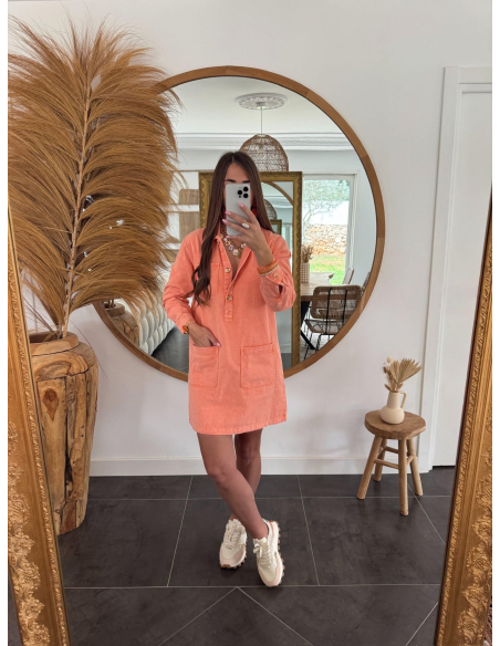 Cybelle - robe en jean orange