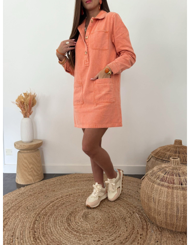 Cybelle - robe en jean orange