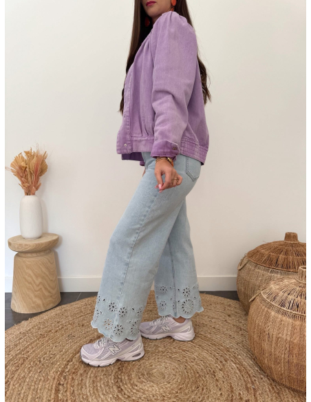 Rebecca - veste en jean lavande