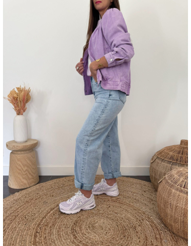 Rebecca - veste en jean lavande