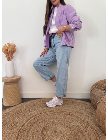 Rebecca - veste en jean lavande