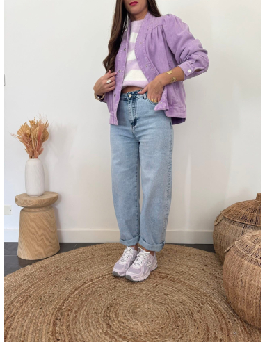 Rebecca - veste en jean lavande