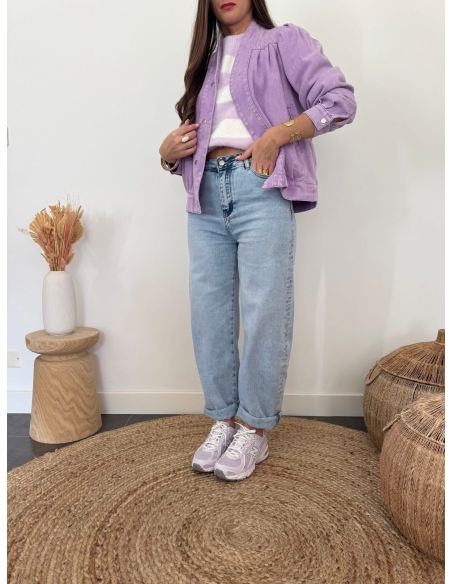 Rebecca - veste en jean lavande